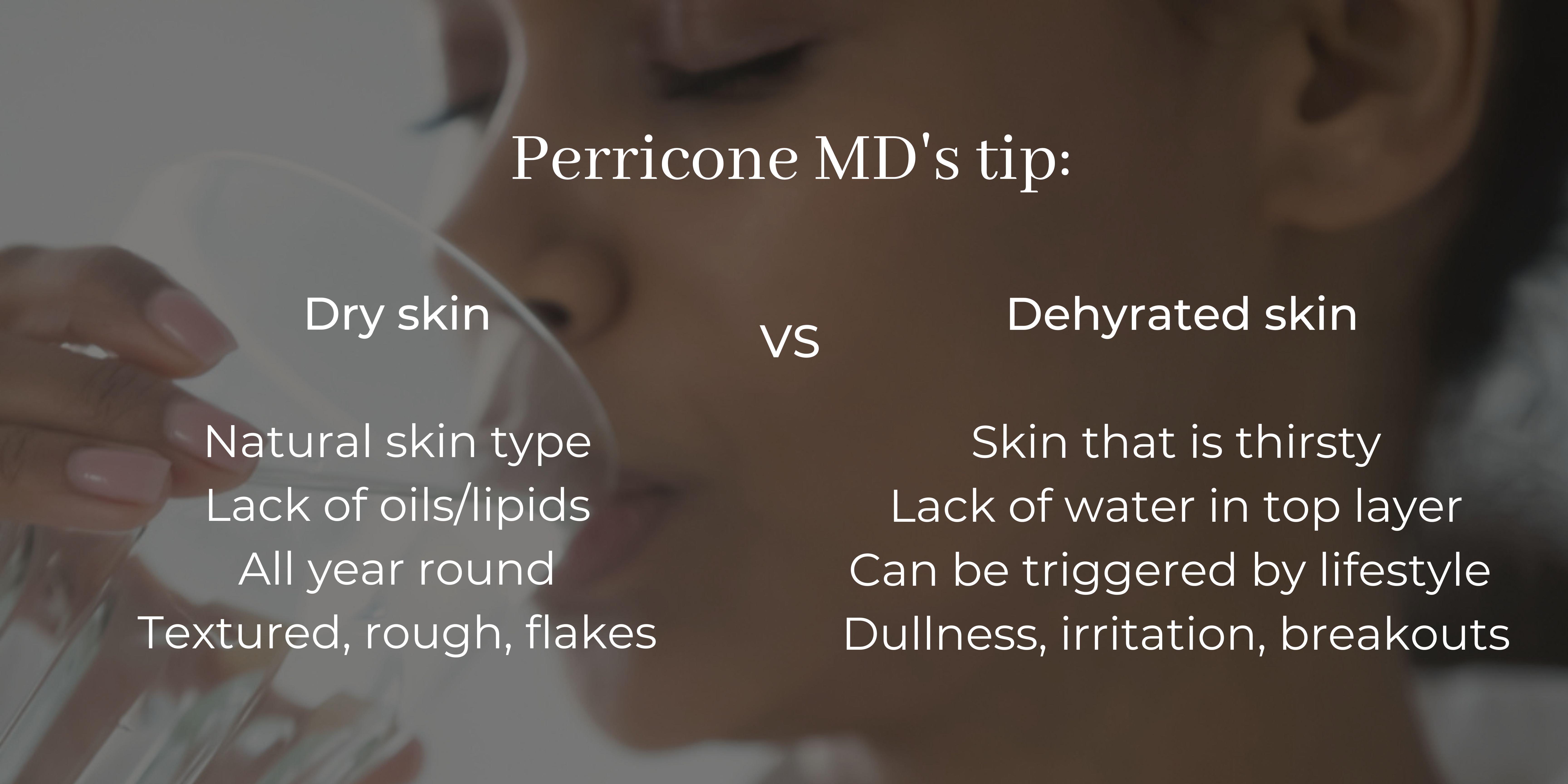 dry vs dehyrated skin