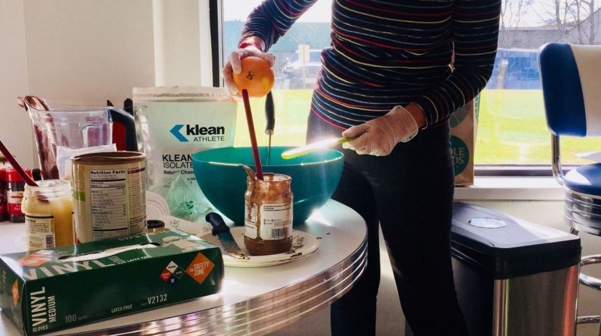 Image of Klean Athlete baking in the kitchen using Klean Isolate.