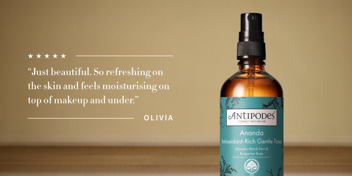 Ananda Antioxidant-Rich Gentle Toner 100ml | Hydration Honey Gift Guide | Antipodes UK