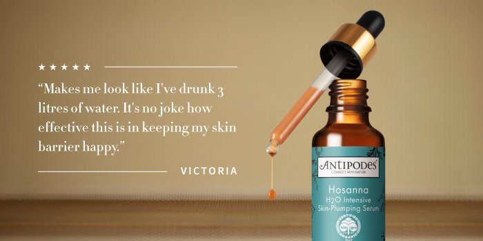 Hosanna H2O Intensive Skin-Plumping Serum 30ml | Hydration Honey Gift Guide | Antipodes UK