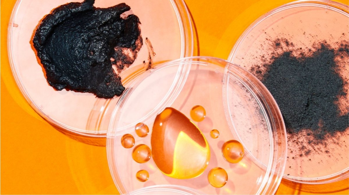 petri dishes with charcoal