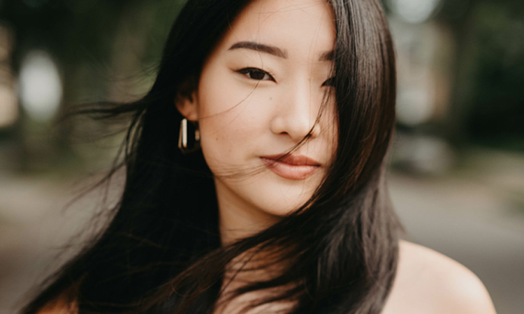 Woman with long hair