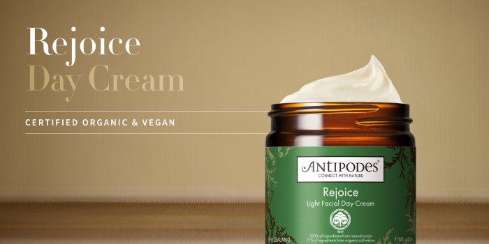 Rejoice, la crème de jour légère pour le visage - Certifié bio et vegan | Antipodes FR