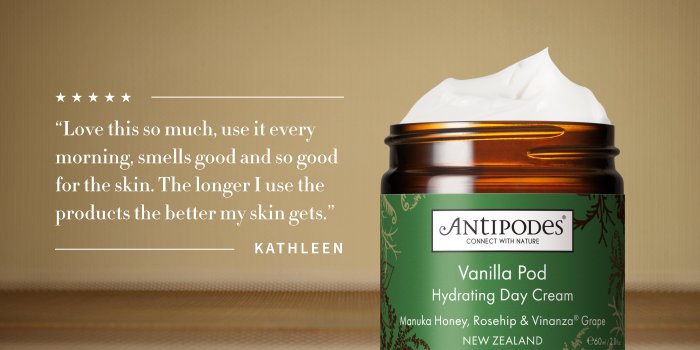 Vanilla Pod, la crème de jour hydratante | La fan du luxe | Antipodes FR