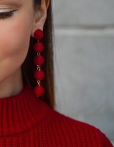 red earrings this valentine's