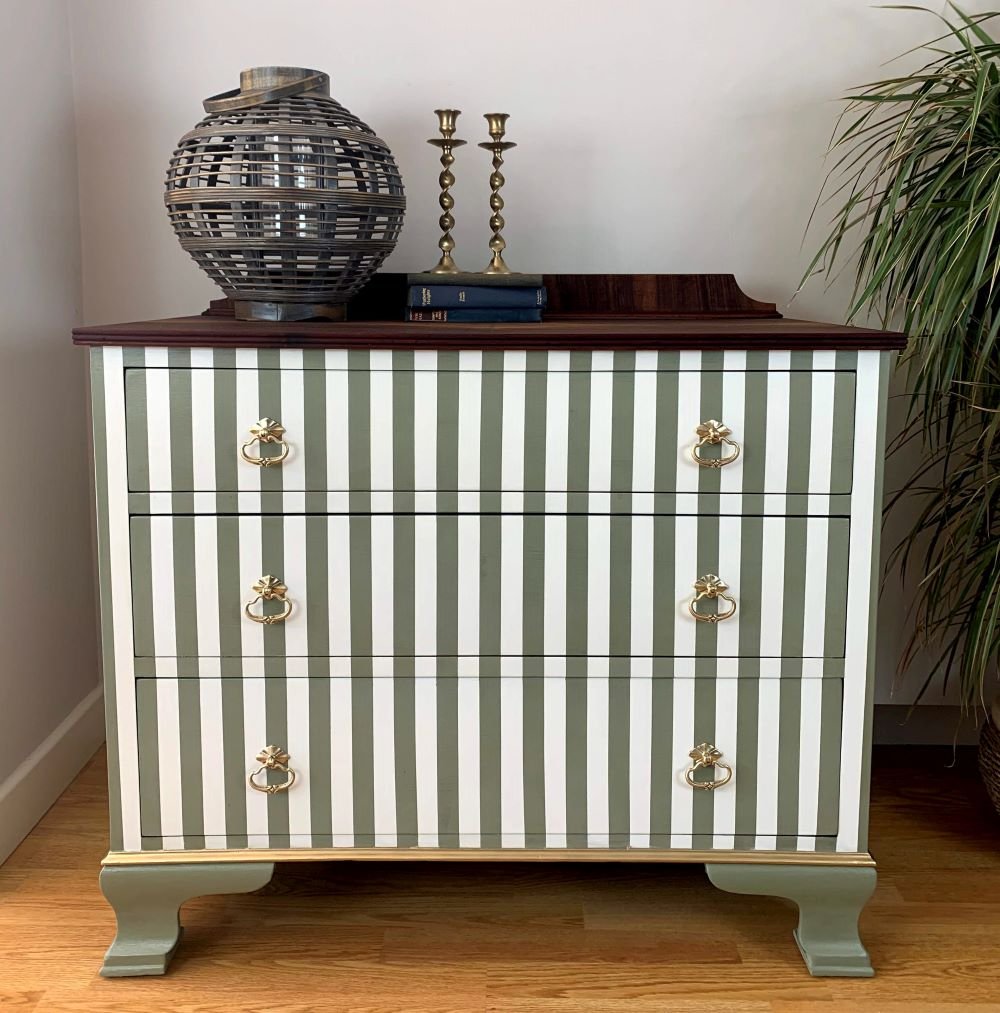 Upcycling Furniture How to Create Perfectly Painted Stripes Preloved UK