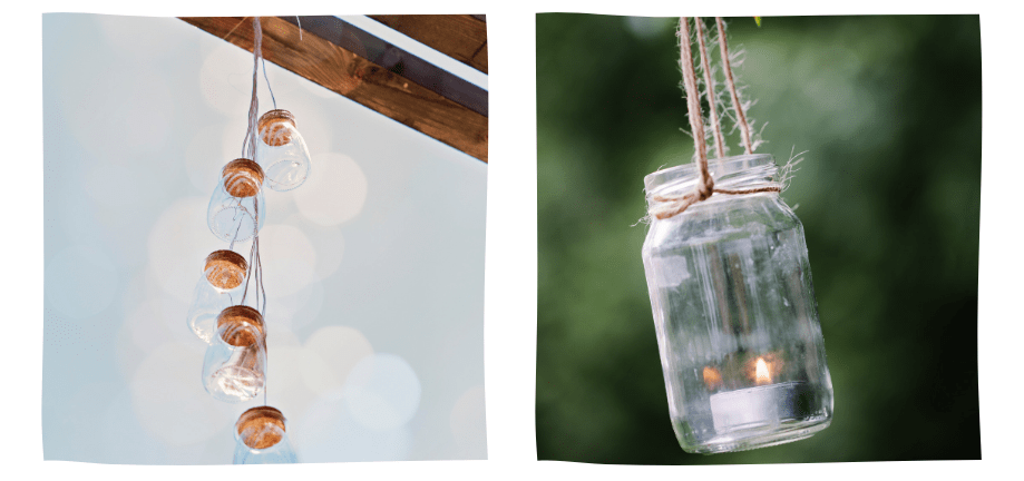 DIY jar lanterns