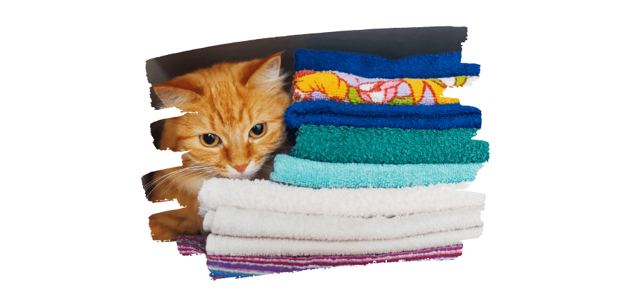 decluttered home - organise towels