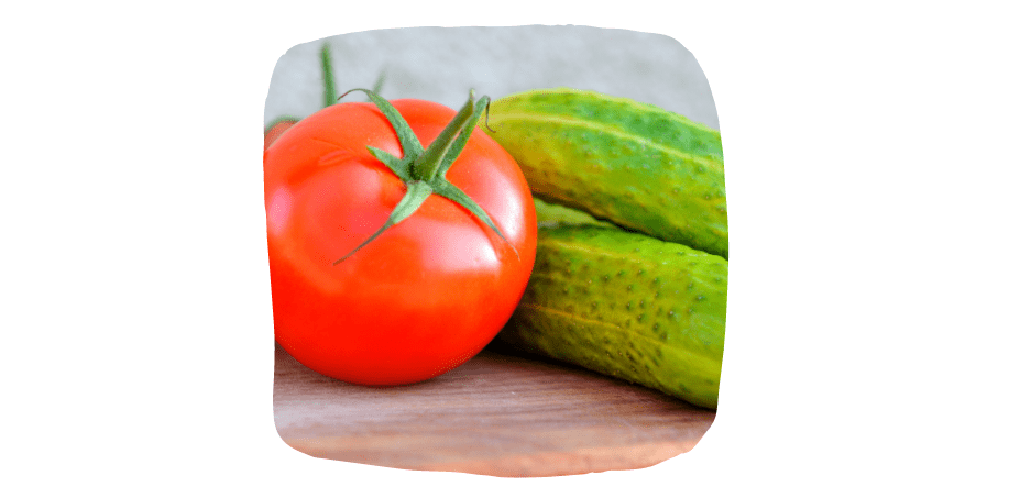 tomato and cucumber
