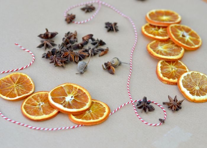 dried orange christmas garland