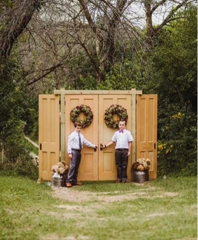 Purpose built doors for a wedding ceremony to open and welcome the bride