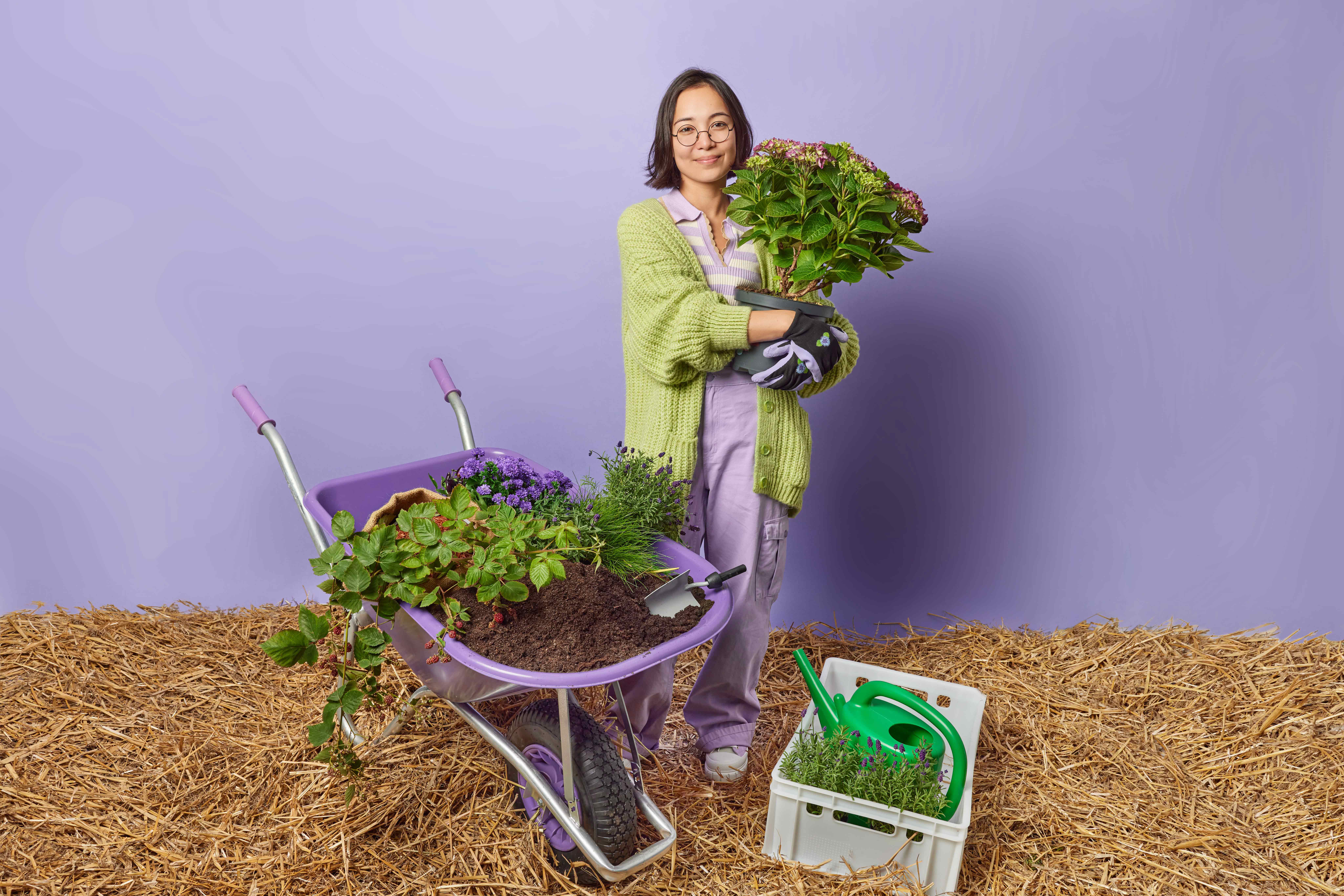 Happy woman gardener