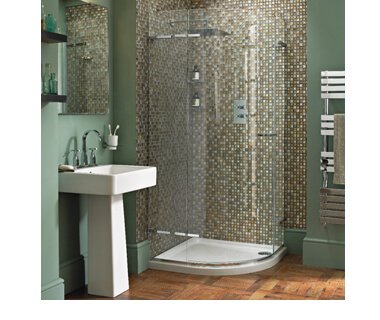 Tiled shower bathroom