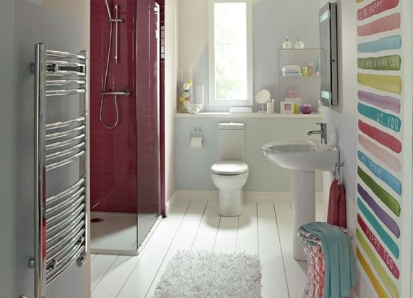 How to Add a Splash of Red to Your Small Bathroom