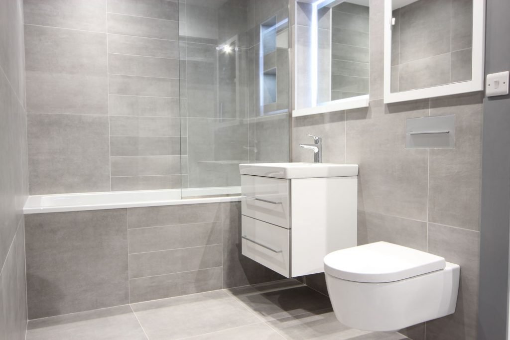 modern grey bathroom suite