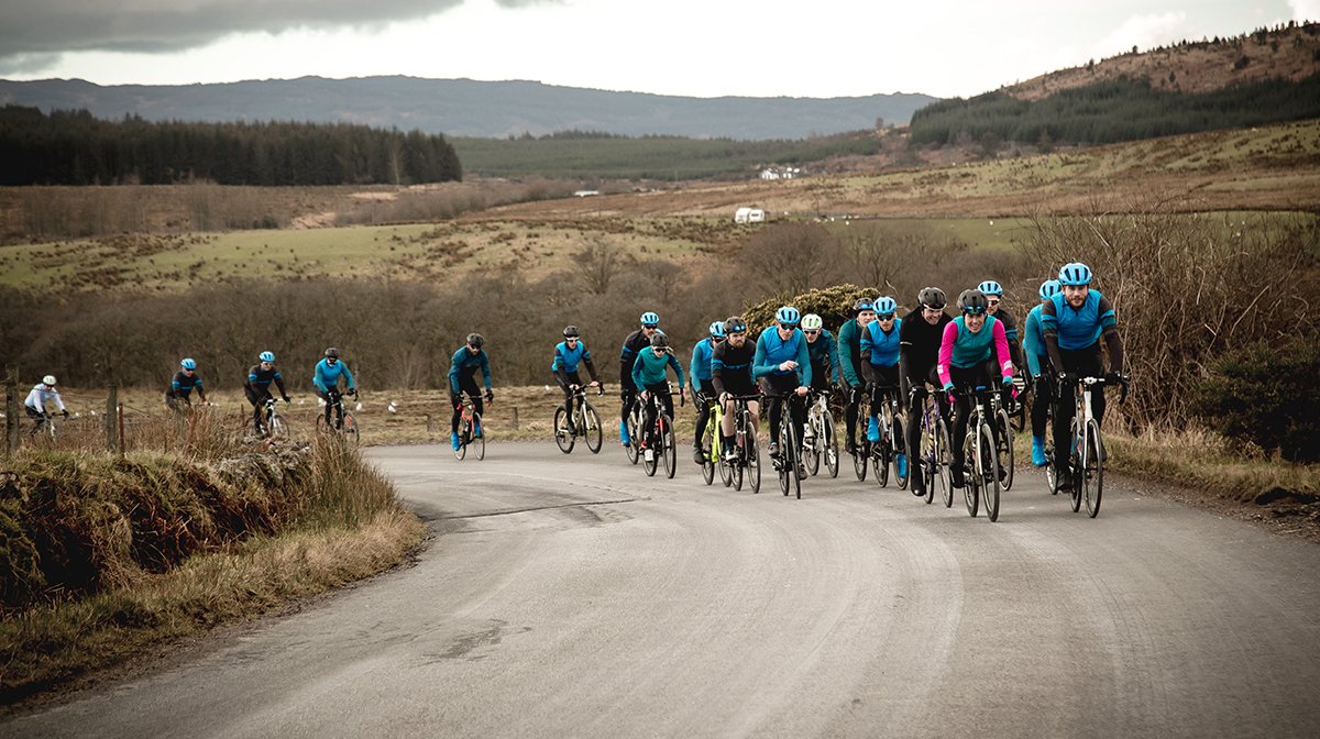 Cyclists head off into distance