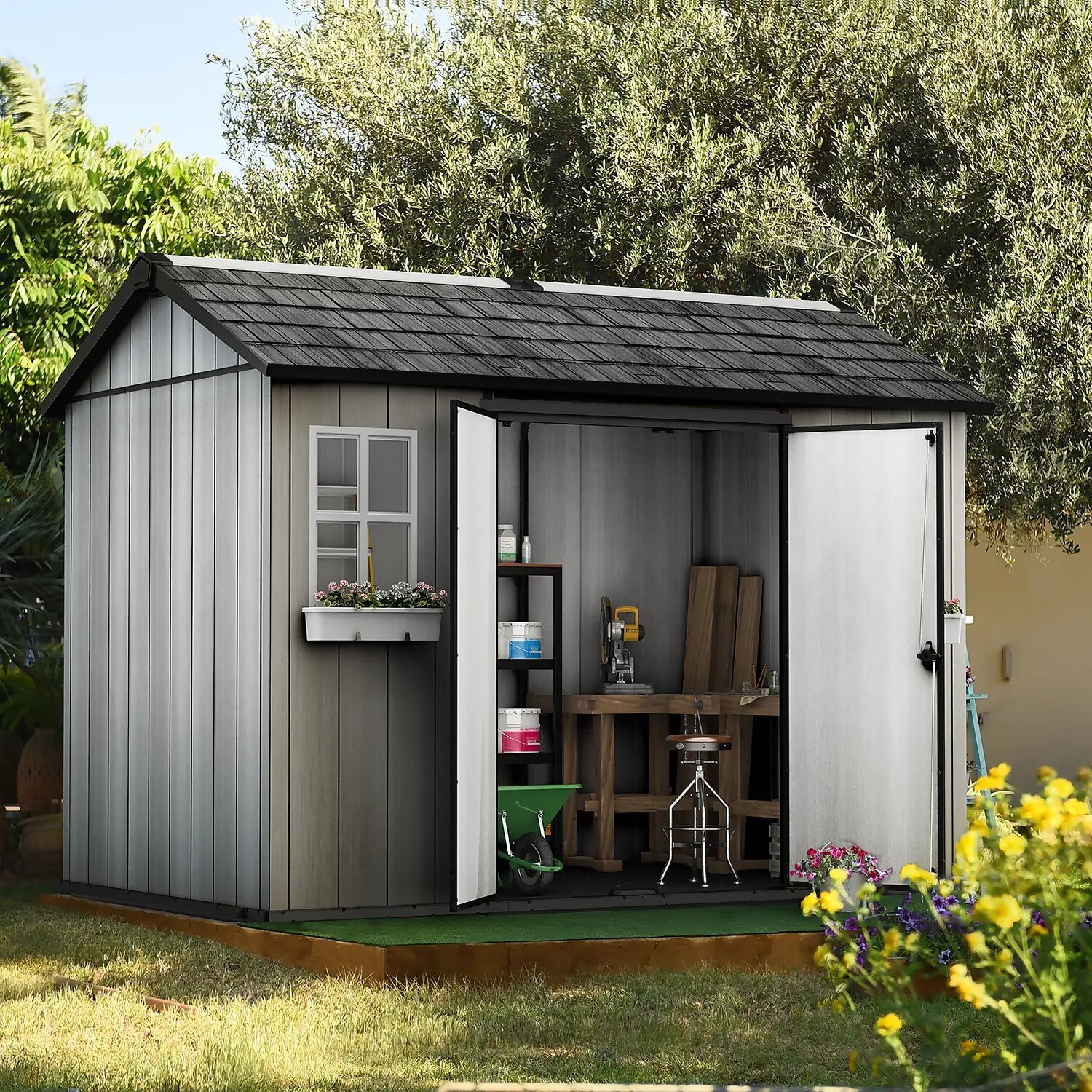 an image of a plastic garden shed