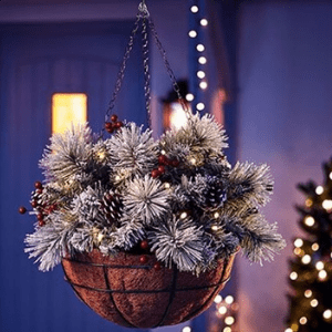 christmas hanging baskets