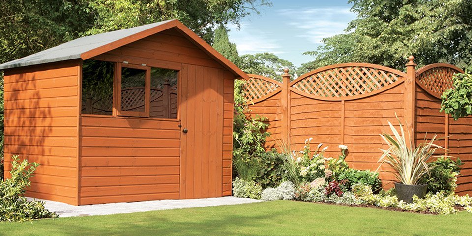 A shed in the garden