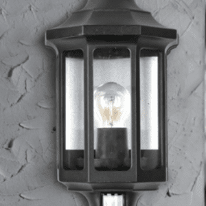 a close up image of a PIR motion sensor wall light