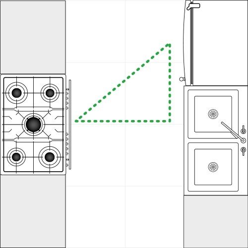 a diagram of a galley kitchen