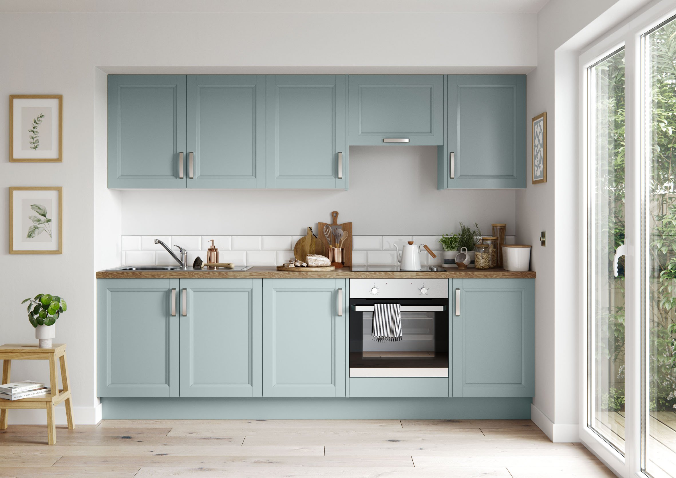 Painted kitchen cupboards