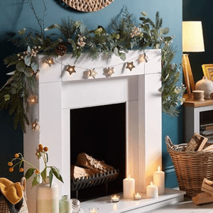 Festive fireplace 
