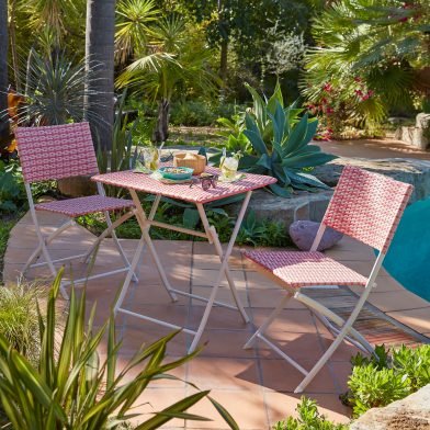 Pink garden bistro furniture