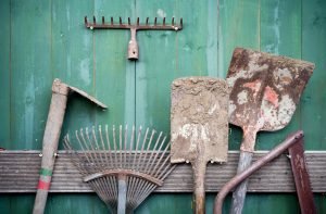 Rusty garden tools