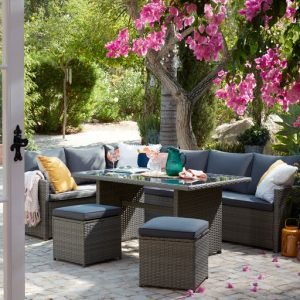 outdoor padded seating set