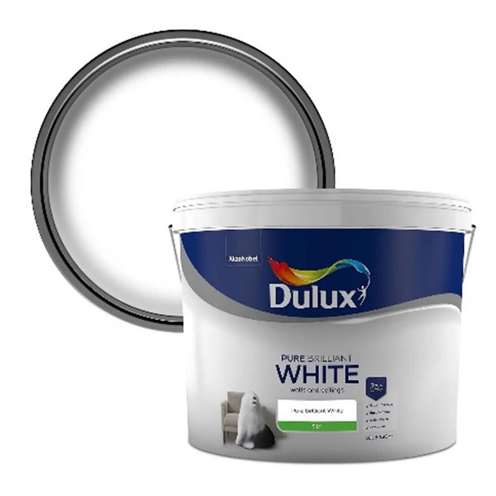 Dulux silk white wall paint