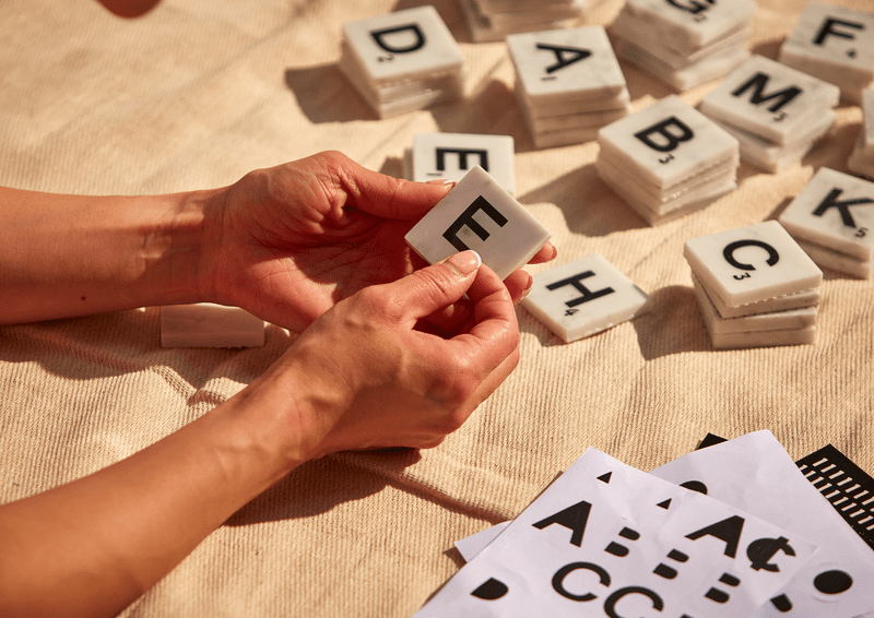 Add your scrabble letters