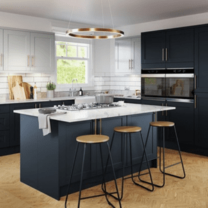 bar stools around kitchen island