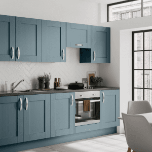 an image of a blue maison deco kitchen 