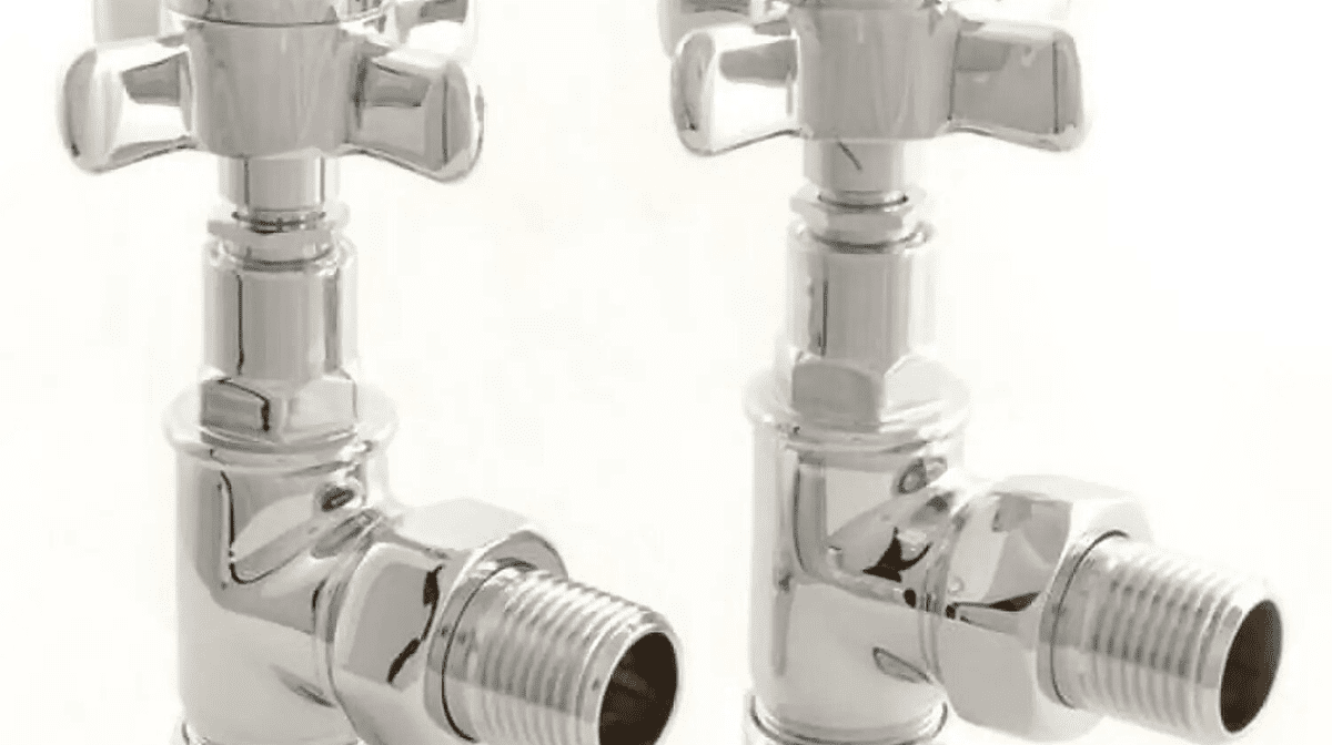 Image of two silver thermostatic radiator valves