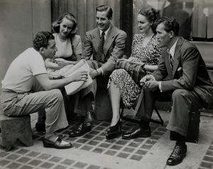 Dassin with the cast of The Naked City
