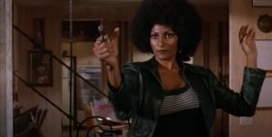 Pam Grier as the title star of Foxy Brown (1974)