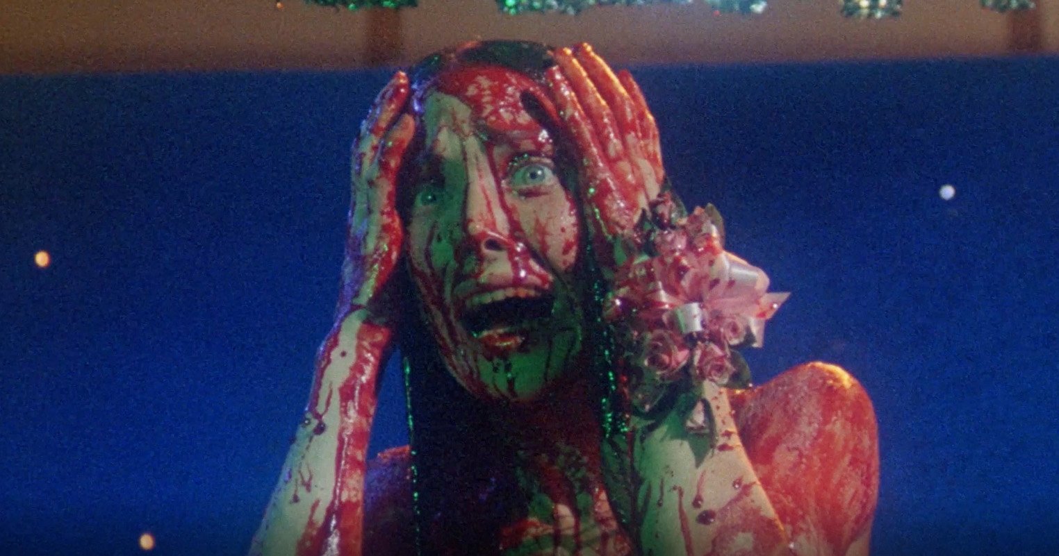 Carrie (Sissy Spacek) covered in blood in Carrie (1976)