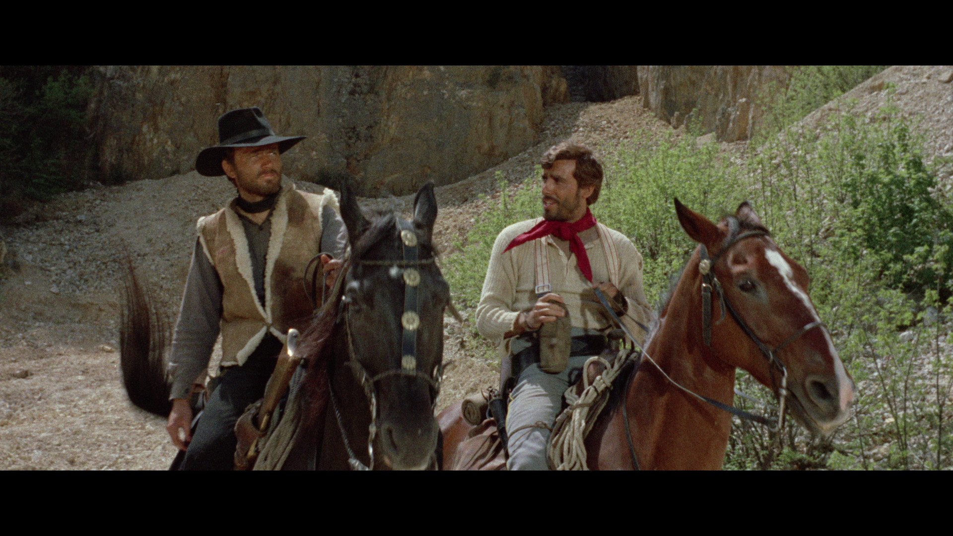 Brothers Jeff and Tom Corbett (Franco Nero and George Hilton) in Massacre Time (1966)