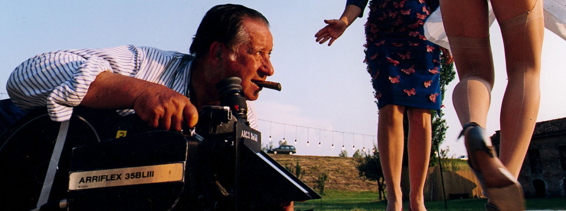 Director Tinto Brass with camera