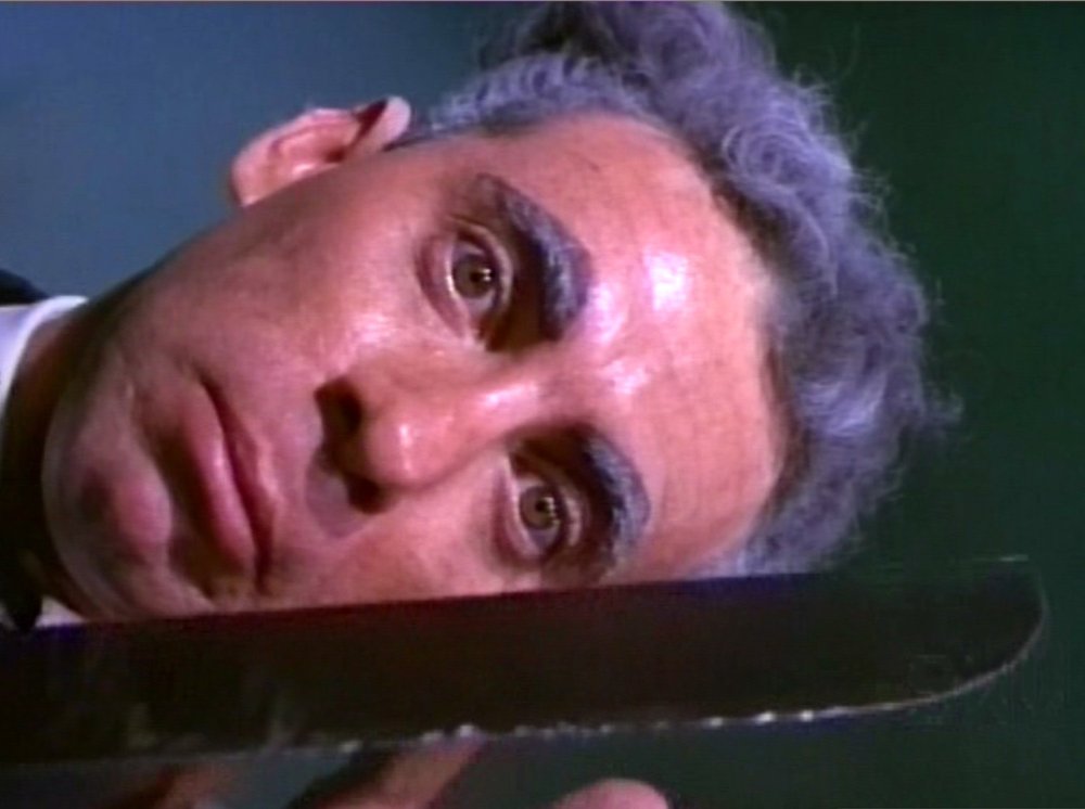Fuad Ramses (Mal Arnold) with knife in Blood Feast (1963)