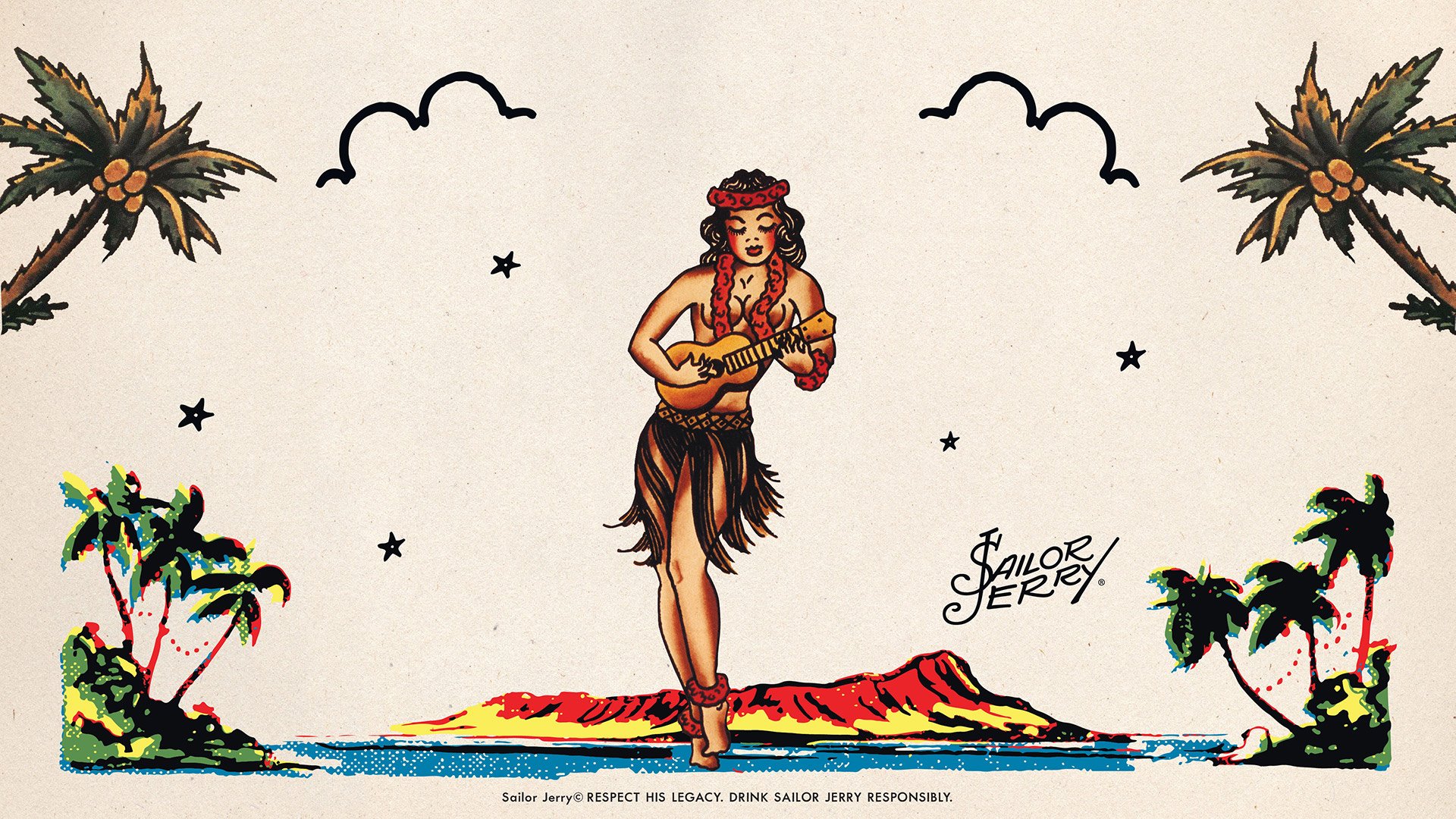 sailor jerry pin up wallpaper