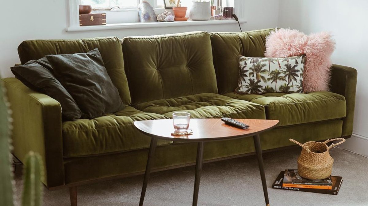 Swoon green store sofa