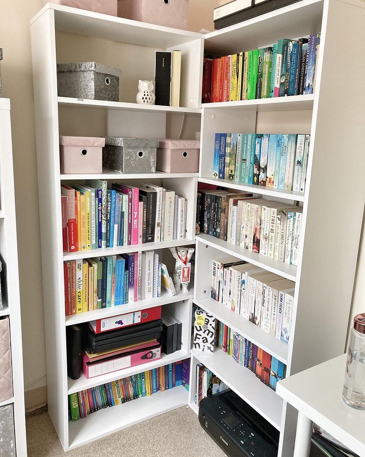 An organised book case