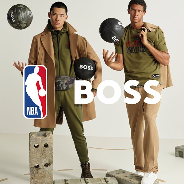 BOSS - BOSS & NBA stretch-cotton T-shirt