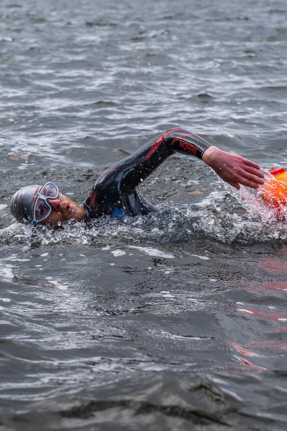 Rory Southworth swimming in open water