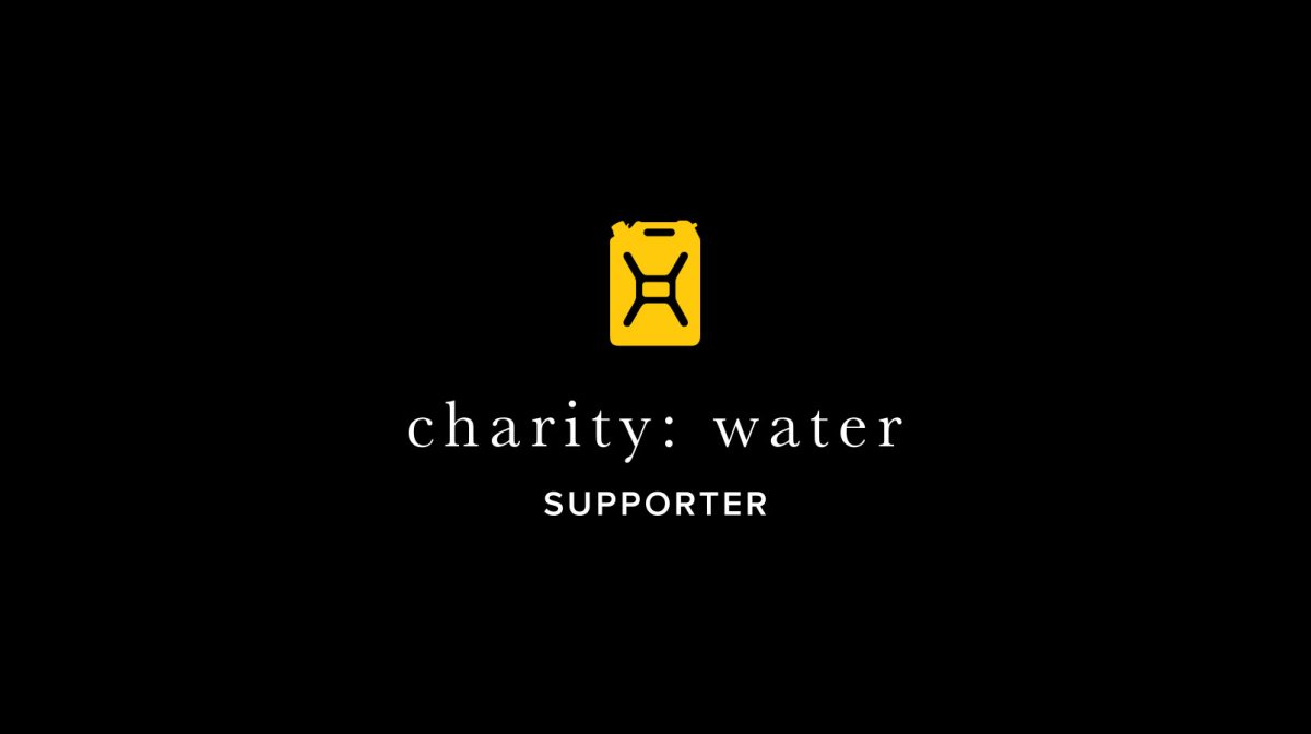 Water charity banner logo
