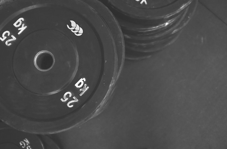 Weights on floor