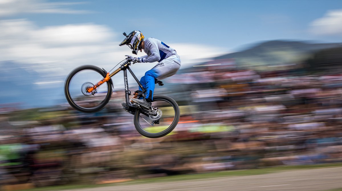 Andreas Kolb racing at the Leogang round of the Word Cup