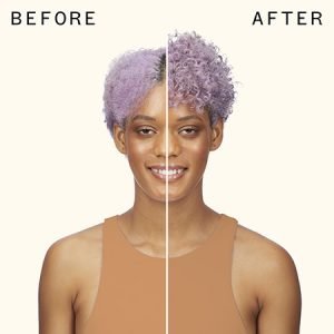 before and after of a womans hair